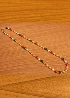Beaded Multicolor Chain Style Necklace