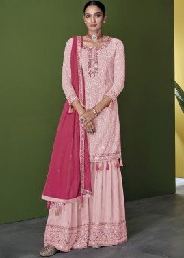 Pink Pakistani Embroidered Salwar Kameez With Dupatta