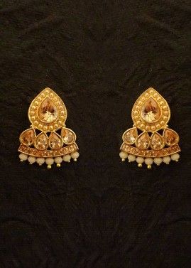 Golden Polki Earrings