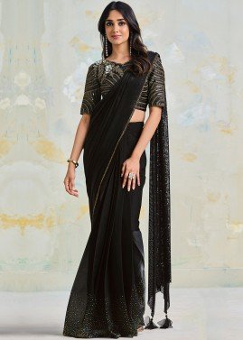 black designer sarees