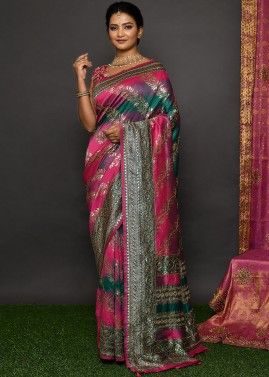 Multicolored Kanjivaram Silk Woven Saree