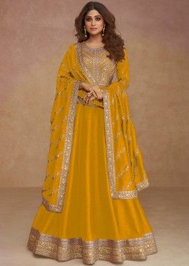 Buy Long Yellow Dress Online In India -  India