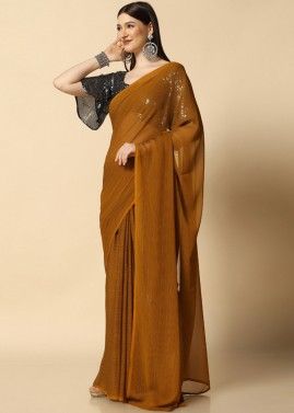 Yellow Classic Style Saree With Blouse