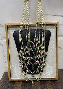 Multicolor Kundan Studded Multi Layered Necklace Set