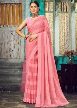 Pink Woven Classic Style Saree