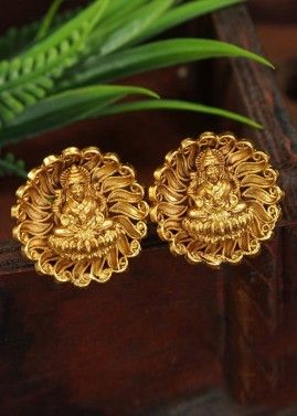 Golden Embossed Studs In Temple  style
