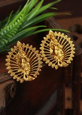 Golden Embossed Temple  Style Studs