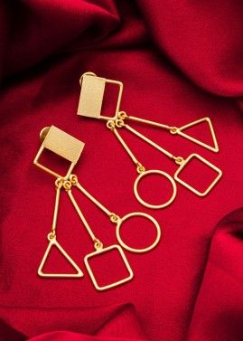 Golden Designer Earrings