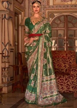Green Zari Woven Art Silk Saree