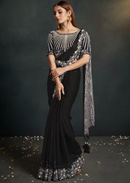 Buy Black Designer Sarees for Women Online at the Best Price | Libas-sgquangbinhtourist.com.vn