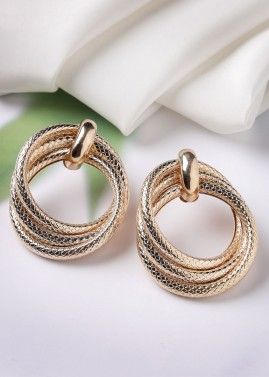 Golden Hoop Style Earrings