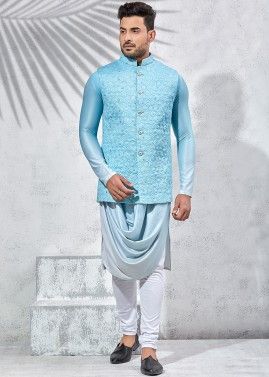 Buy Kurta Pajama Jacket Smart Stylish Partywear Groomsmen Jacket Online in  India - Etsy