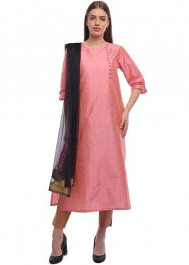Pink Readymade Straight Cut Pant Suit