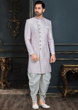 Multicolor Embroidered Dhoti With Sherwani