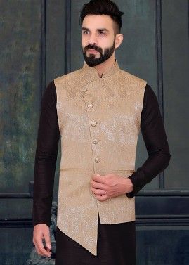 Golden Readymade Jacket In Jacquard