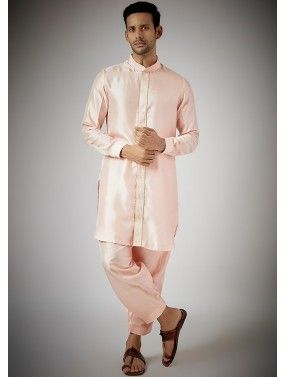 Readymade Pink Pathani Suit For Men
