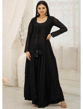 Black Floral Long Dhoti Gown at Rs 6500, Mahaveer Marg