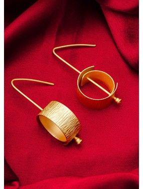Golden Danglers Style Earrings