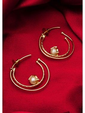 Golden Beaded Earrings