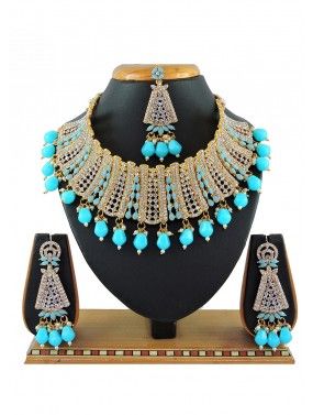 Turquoise Stone Studded Necklace