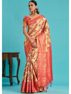 Multicolor Woven Work Kanjivaram Silk Saree 