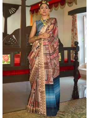 Banarasi Silk Woven Work Saree In Multicolor