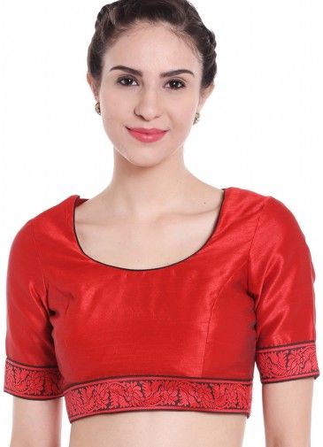 Silk Red Deep Neck Gota Blouse, Size: 32 at Rs 250/piece in Ghaziabad