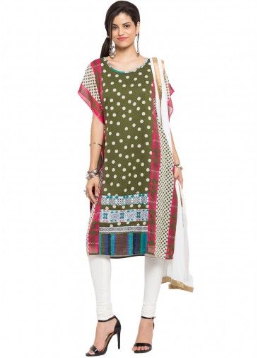 Green Readymade Georgette Tunic