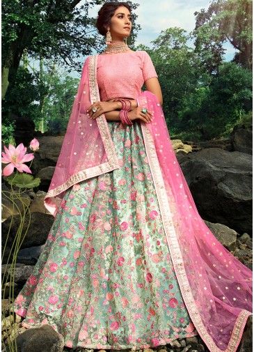 Buy online One Shoulder Printed Lehenga Choli Set from ethnic wear for  Women by Lil Drama for ₹2899 at 0% off | 2024 Limeroad.com