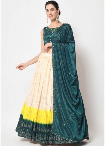 Multicolor Sequins Embellished Lehenga Choli 