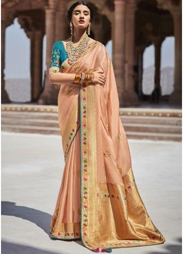 Yellow Festive Art Silk Saree With Embroidered Blouse 4783SR08