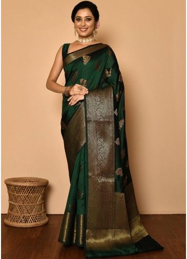 Green Zari Woven Traditional Silk Saree