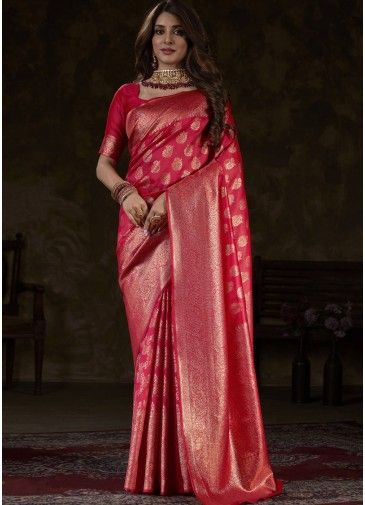 Red Art Kanjivaram Silk Classic Style Saree