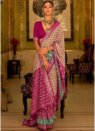 Pink Art Silk Saree In Zari Woven Work