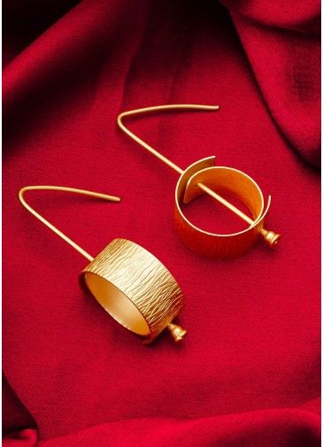 Golden Danglers Style Earrings