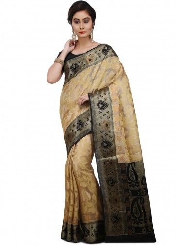 Gold Woven Saree in Pure Banarasi Silk