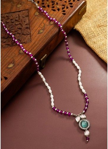 Multicolor Alloy Based Beaded Necklace