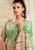 Green Woven Dola Silk Saree & Blouse