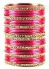 Stone Studded Pink And Golden Indian Traditional  Bangles USA Canada