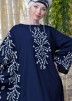Readymade Blue Butterfly Sleeved Flared Abaya