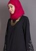 Readymade Black Embroidered Butterfly Sleeve Abaya