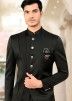 Readymade Black Satin Bandhgala Jodhpuri Suit