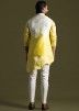 Yellow Kurta Pant & Embroidered Nehru Jacket