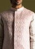 Pink Embroidered Mens Nehru Jacket