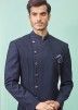 Navy Blue Readymade Bandhgala Jodhpuri Suit