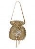 Golden Silk Sequins Embellished Potli Bag