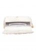White Embellished Velvet Clutch Bag