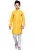 Readymade Yellow Kids Kurta Pajama in Cotton