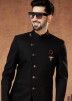 Black Readymade Mens Bandh gala Jodhpur Suit In Rayon