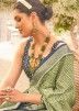 Green Patola Printed Saree In Art Silk